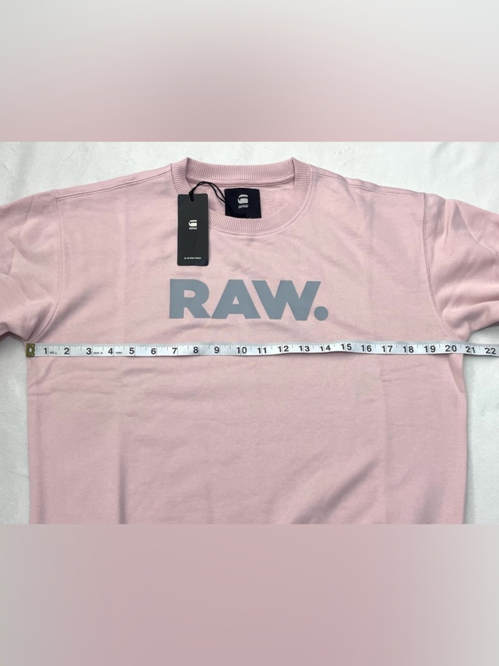 G-Star RAW Premium Core RAW Crewneck Women’s Light Pink Sherland Sweatshirt - Picture 13 of 16